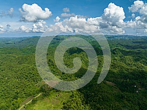 Aerial view of mountain landscape. Philippines.