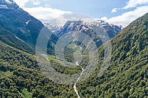 Aerial view of mountains of Carretera Austral Route - AysÃ©n, Chile