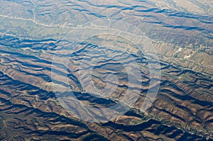 aerial view of mountains in georgia photo