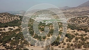 Aerial view of mountains landscape and nature