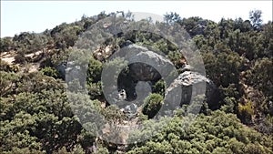 Aerial view of mountains landscape and nature