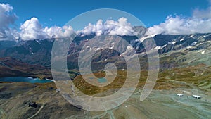 Aerial view of mountains near Matterhorn