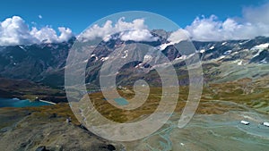 Aerial view of mountains near Matterhorn