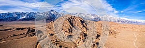 Aerial View of Mt Whitney Lone Pine, CA Eastern Sierra Nevada Alabama Hills