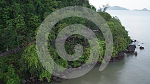 Aerial view of Mu Ko Phetra National Park in Thailand