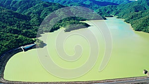 Aerial view of Mudan Reservoir in Taiwan