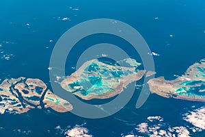 Aerial view of Muirhead Reef. Great Barrier Reef. Australia