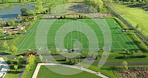 Aerial view of a multi-use playfield