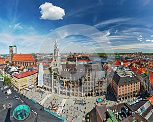 Aerial view of Munich, Germany