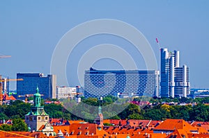Aerial view of Munich from new town hall Munich, Bavaria, Germany...IMAGE