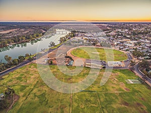 Aerial view of Murray River.