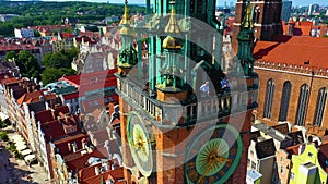 Aerial view of the Museum of Gdansk - Main Town Hall