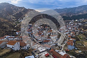 Aerial view of Myki, village in the Xanthi,Greece. The majority of the population in the municipality are members of the Turkish photo