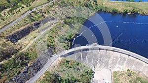 Aerial view of Myponga Dam Reservoir