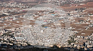 Aerial view of Nablus City Shechem