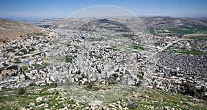 Aerial view of Nablus photo