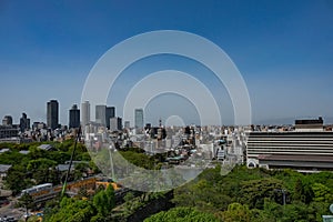 Aerial view of Nagoya city, Japan