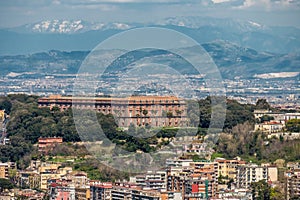 Vista aerea da Museo si trova reale palazzo un giardino da napoli, 