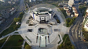 Aerial view of National Palace of Culture NDK, Sofia, Bulgaria