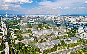 Aerial view of the National Technical University of Ukraine, also known as Igor Sikorsky Kyiv Polytechnic Institute