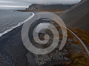 Aerial view of nature dramatic landscape, Iceland