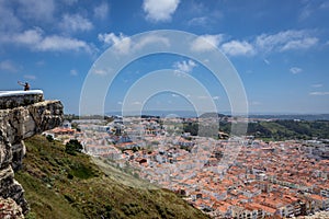 Aerial view in Nazare, Portugal