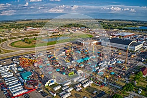 Aerial View of the Nebraska State Fair in Grand Island, Nebraska