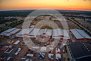 Aerial View of the Nebraska State Fair in Grand Island, Nebraska