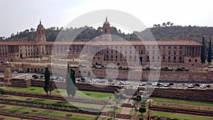 Aerial view of Nelson Mandela Garden and Union Buildings, Pretoria, South Africa