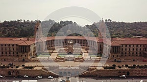 Aerial view of Nelson Mandela Garden and Union Buildings, Pretoria, South Africa