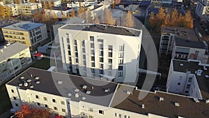 Aerial view of the new apartments for students