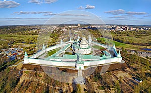 Aerial view on New Jerusalem monastery in Istra