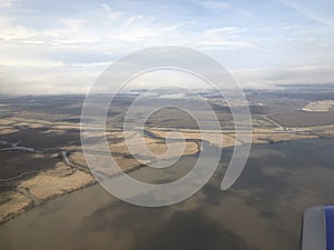 Aerial view of New Orleans, Louisiana Swamps