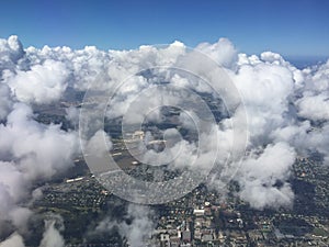 Aerial view of New Orleans Mississippi River