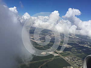 Aerial view of New Orleans Mississippi River