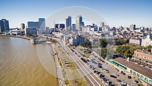 Aerial view of New Orleans skyline, Louisiana