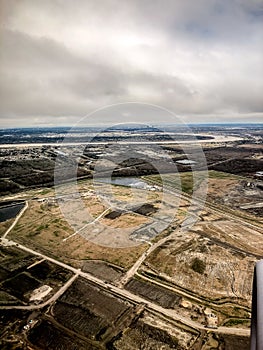 aerial view of New Orleans swamps