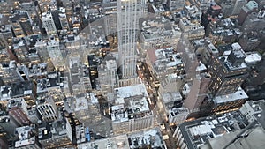 Aerial View of New York City Manhattan skyline