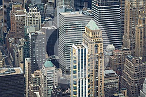 Fifth Avenue Manhattan Skylines Aerial View, New York City