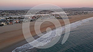Aerial view of Newport Beach coastline