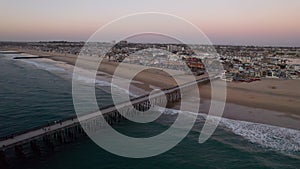 Aerial view of Newport Beach Pier