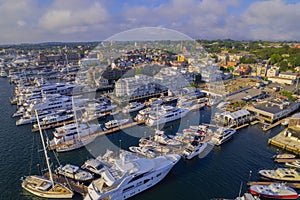 Aerial view of the Newport Harbor, Rhode Island