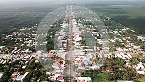 Aerial view of Ngai Giao Town