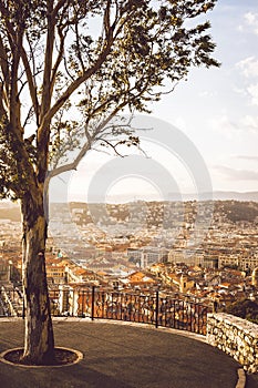 Aerial view on Nice from Castle Hill