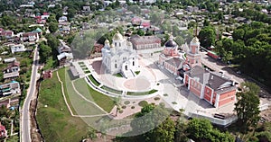 Aerial view of Nikitsky monastery at city Kashira. Russia
