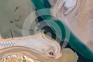 Aerial view of nin beach