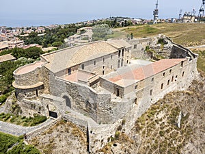 Aerial view of Normanno Svevo Castle, Vibo Valentia, Calabria, Italy