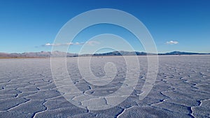 Aerial view of the north Argentinian salt desert