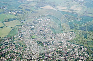 Aerial View of North Beaconsfield, Buckinghamshire on a Spring afternoon photo