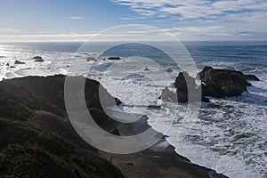 Aerial View of Northern California Seashore